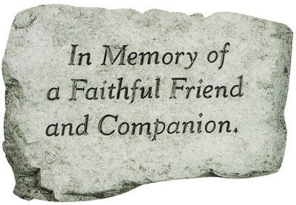 In Memory of a Fathful Friend and Companion Garden Stone